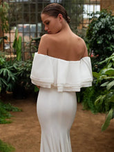 Bateau Slim Mermaid Wedding Dresses Natural Floor Length Custom Made Long Bridal Gowns Spring Long Robe De Mariee
